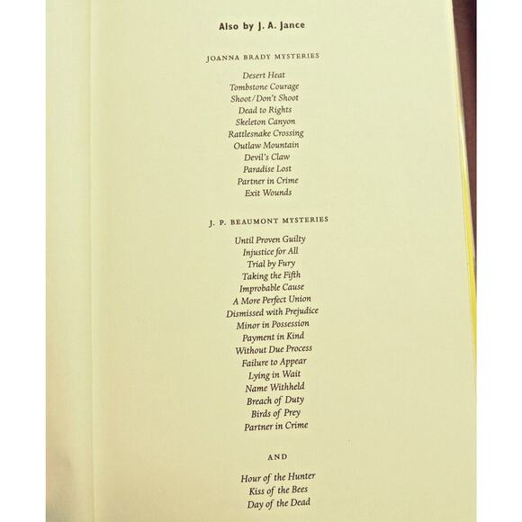 A Long Time Gone Cold Case Investigation Crime Thriller Mystery Book J A Jance - Picture 5 of 6